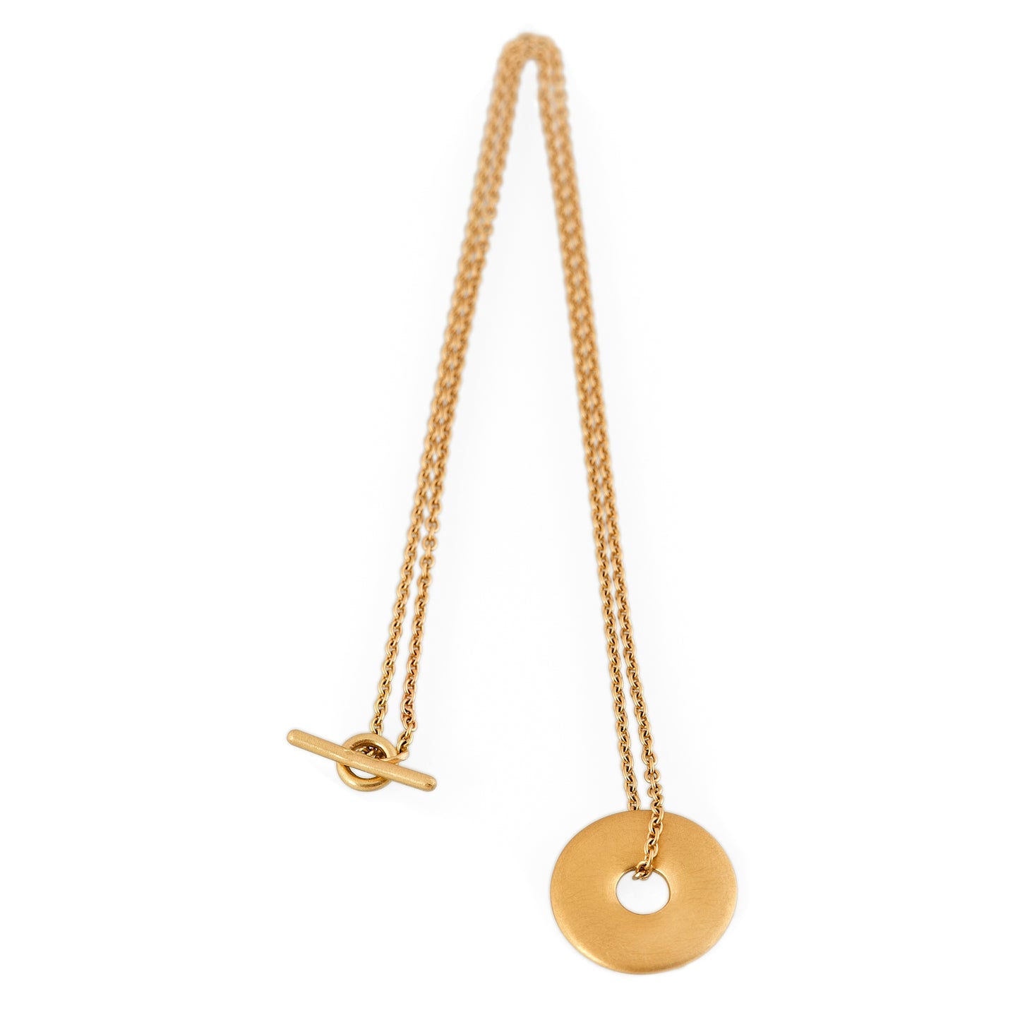 Circle Pendant Necklace, 22ct Gold