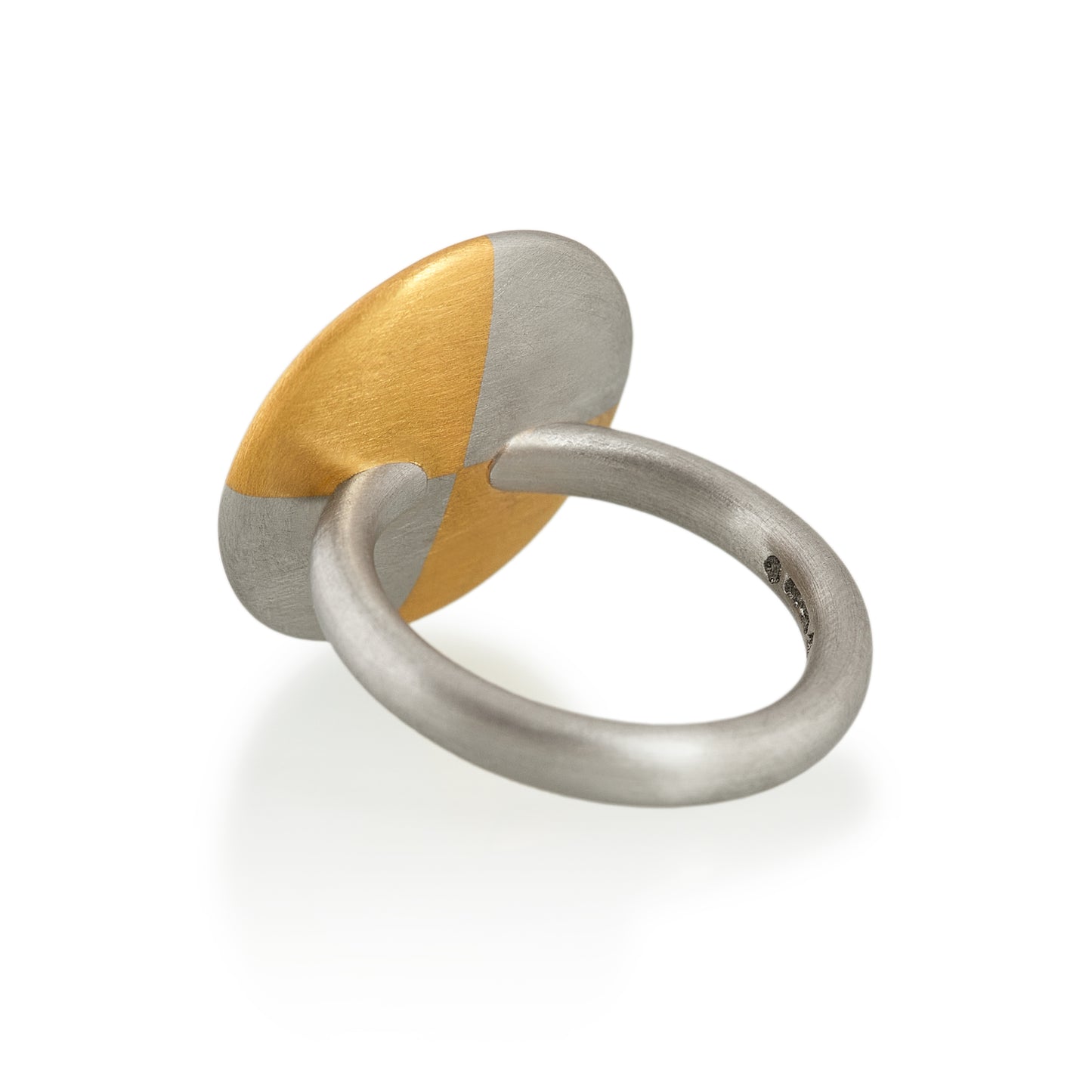 Quadrant Disc Ring, Platinum & 22ct Gold