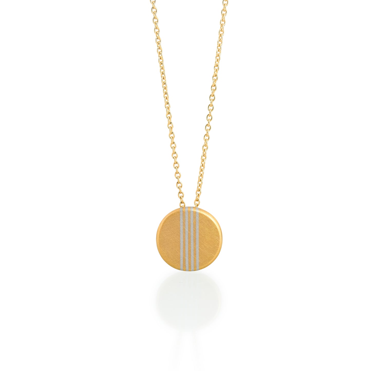 Stripes Pendant Necklace, 22ct Gold & Platinum