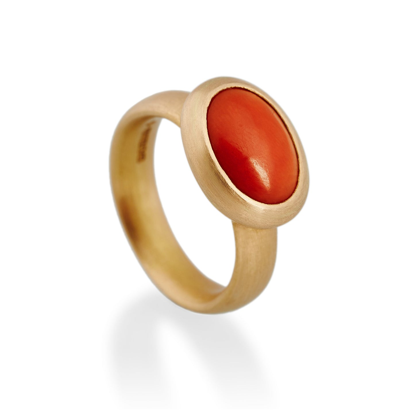 Natural Antique Coral Ring, 22ct Gold