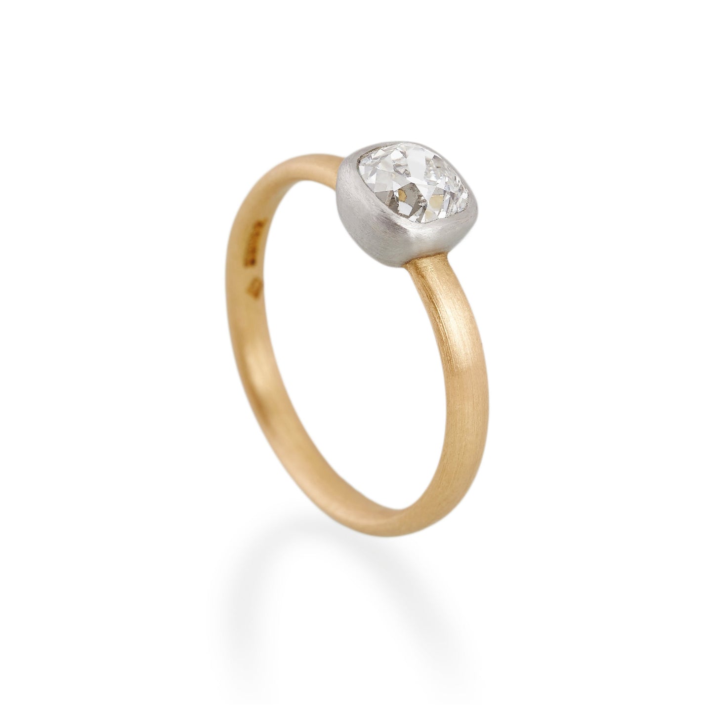 Cushion Cut Diamond Ring, 22ct Gold & Platinum