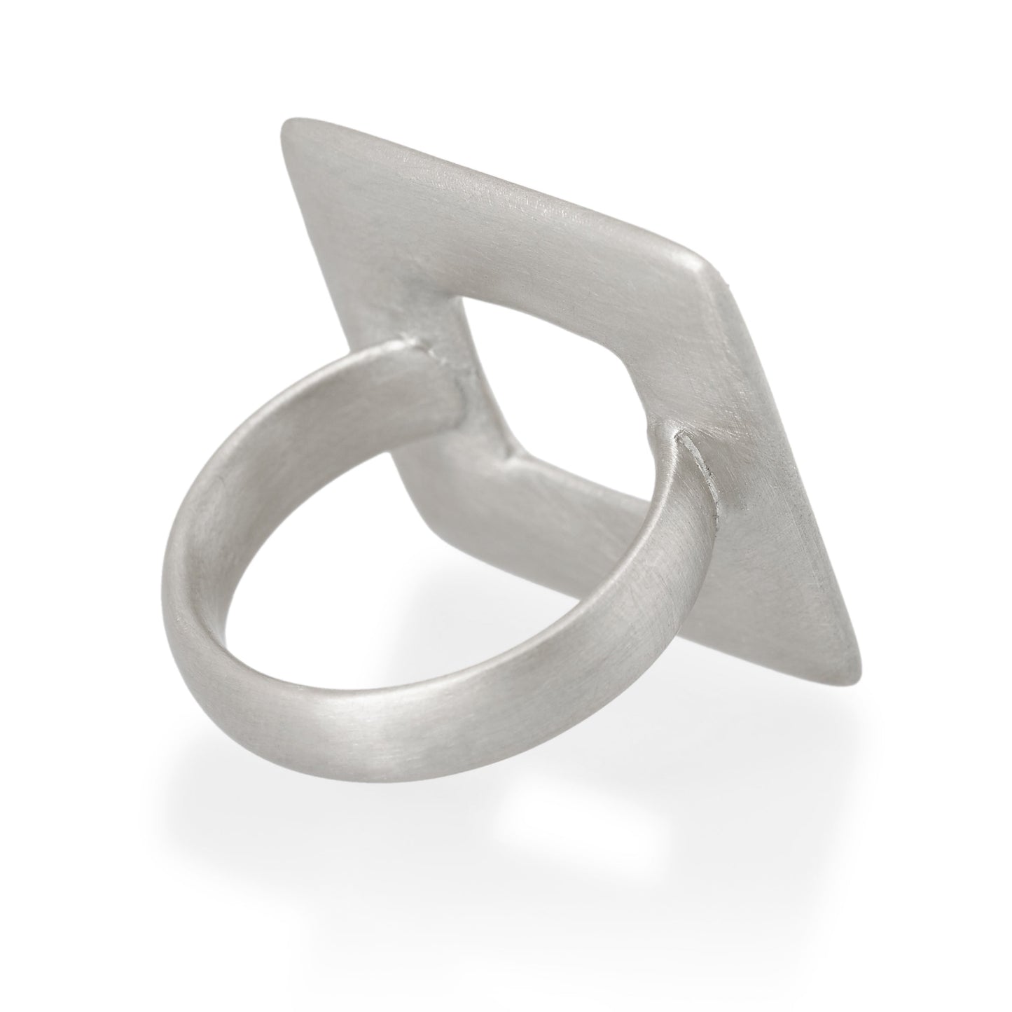 Large Square Ring, Silver