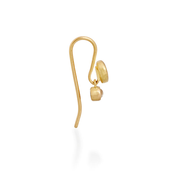 Moonstone Drop Earrings, 22ct Gold