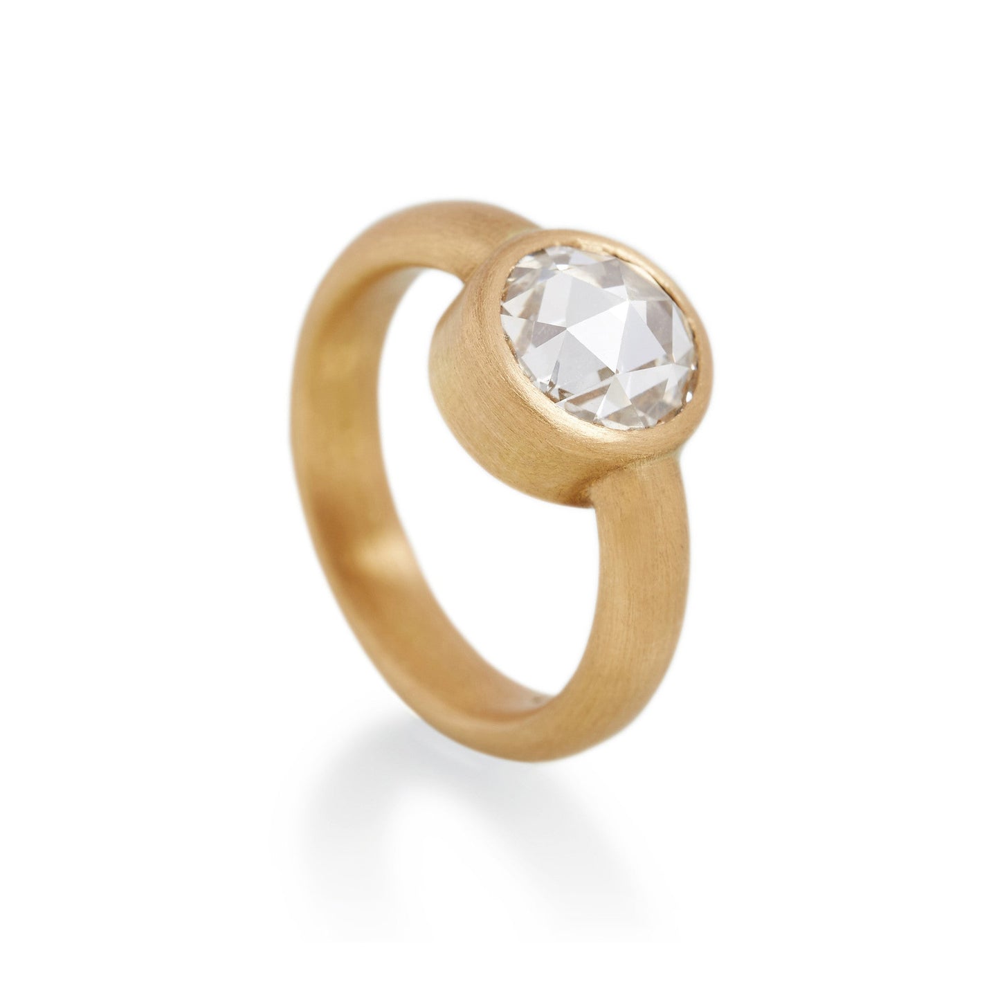 Rose Cut Diamond Ring, 22ct Gold