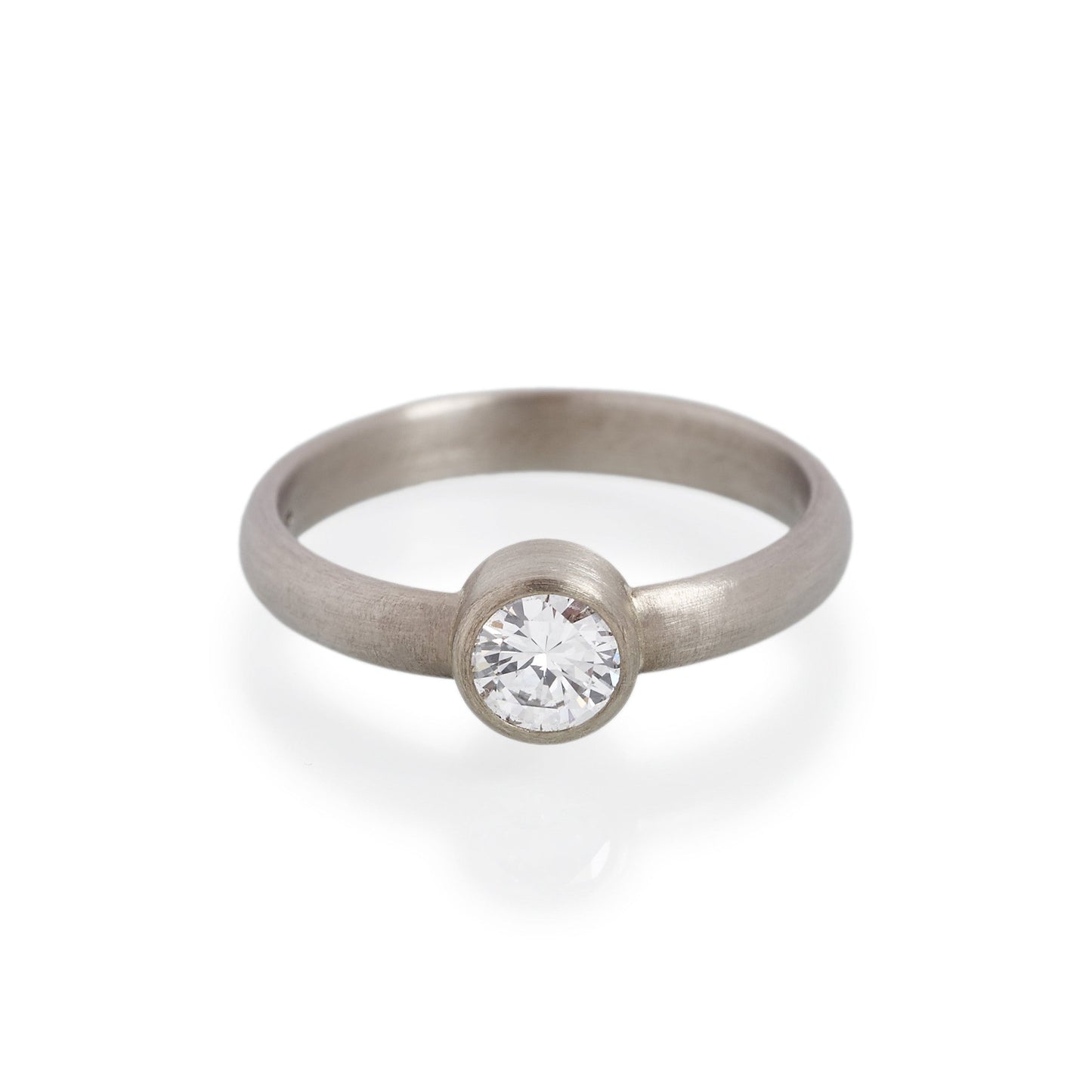 Brilliant Cut Diamond Ring, 18ct White Gold