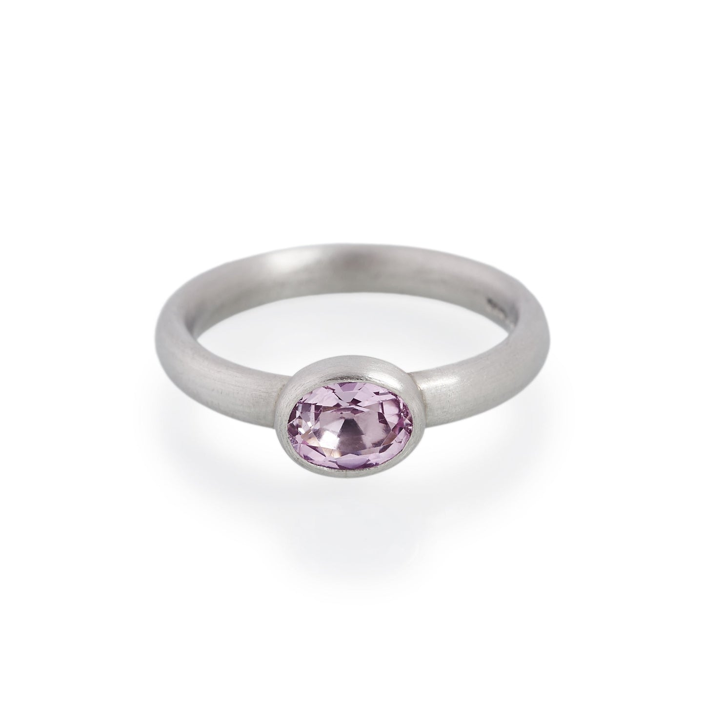 Pink Topaz Ring, Platinum