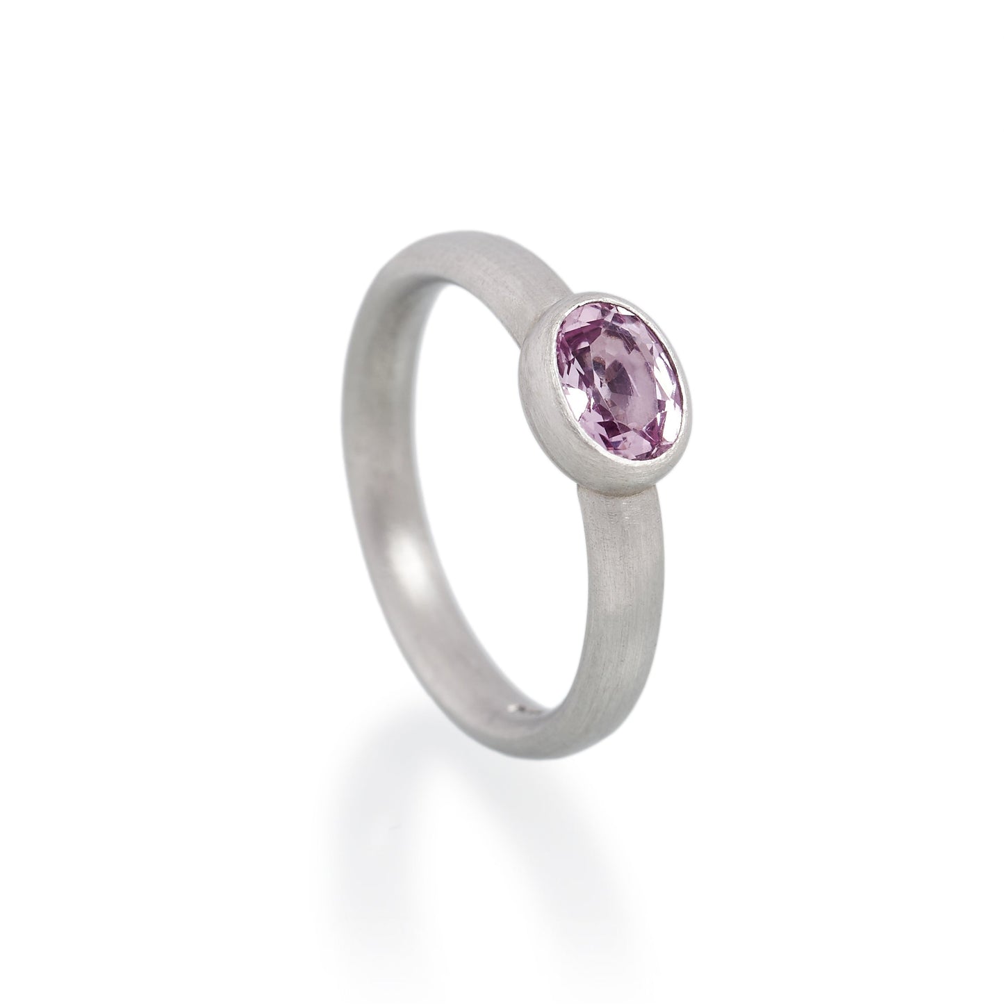 Pink Topaz Ring, Platinum