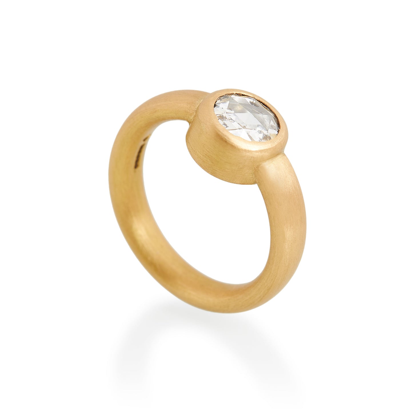 Rose Cut Diamond Ring, 22ct Gold