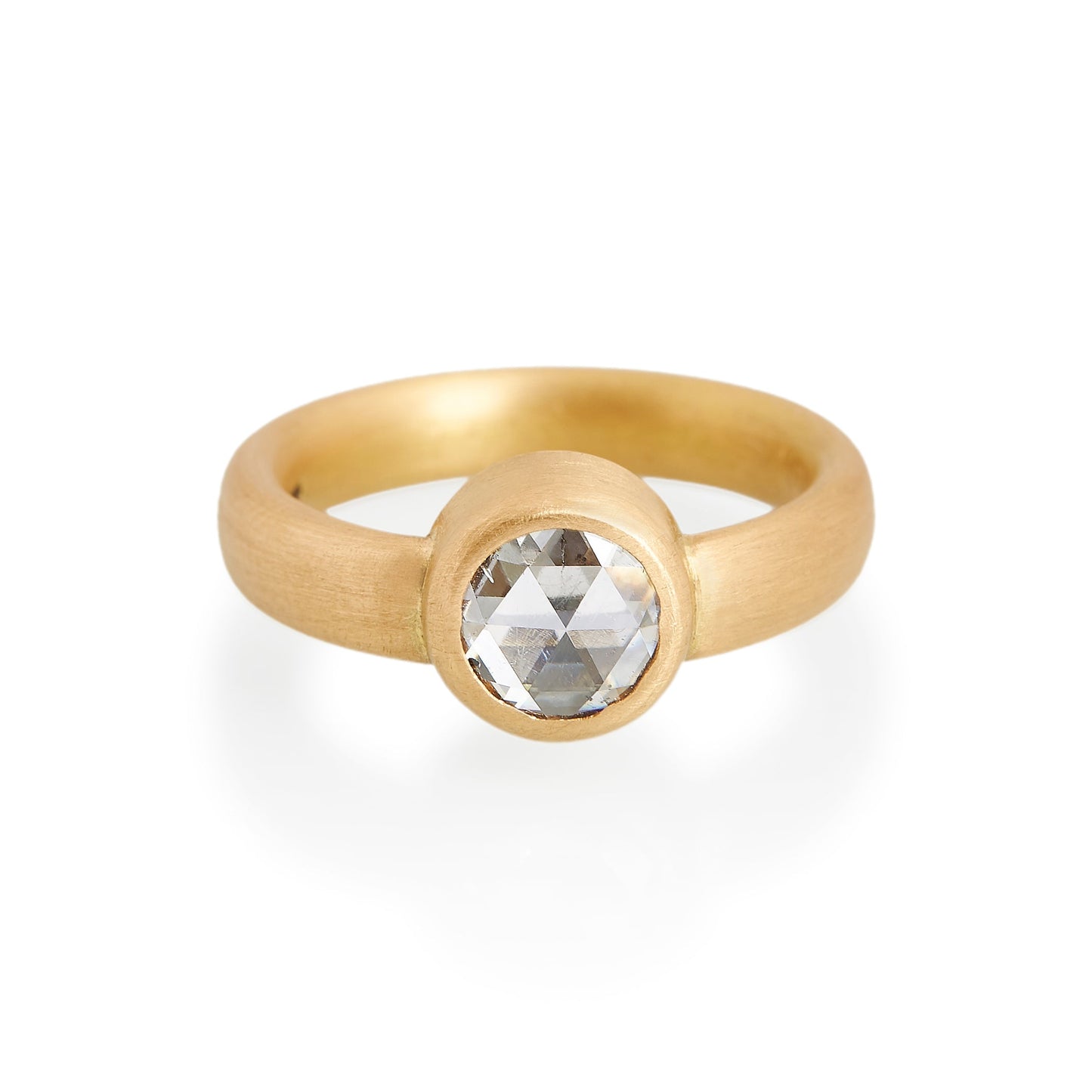 Rose Cut Diamond Ring, 22ct Gold