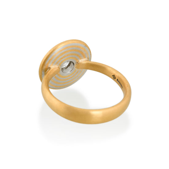 Concentric Circle Diamond Ring, 22ct Gold & Platinum