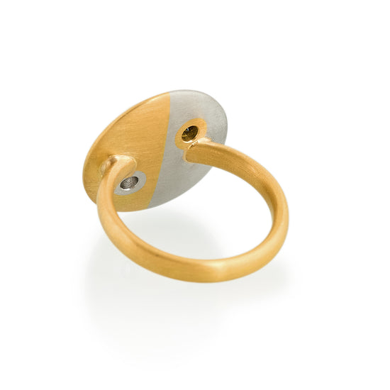 Diamond Balance Ring, 22ct Gold & Platinum