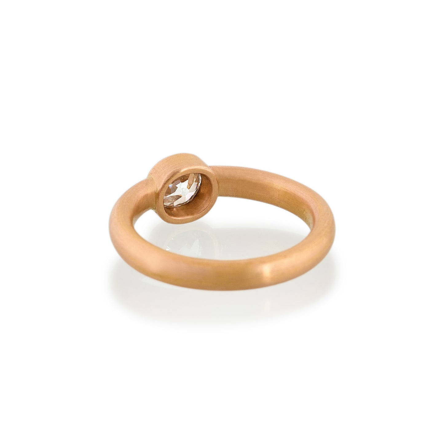 Cushion Cut Oval Diamond Ring, 18ct Rose Gold