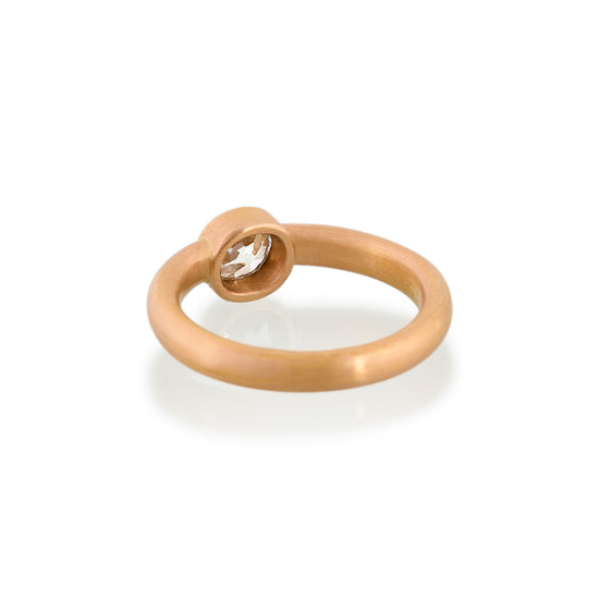 Cushion Cut Oval Diamond Ring, 18ct Rose Gold