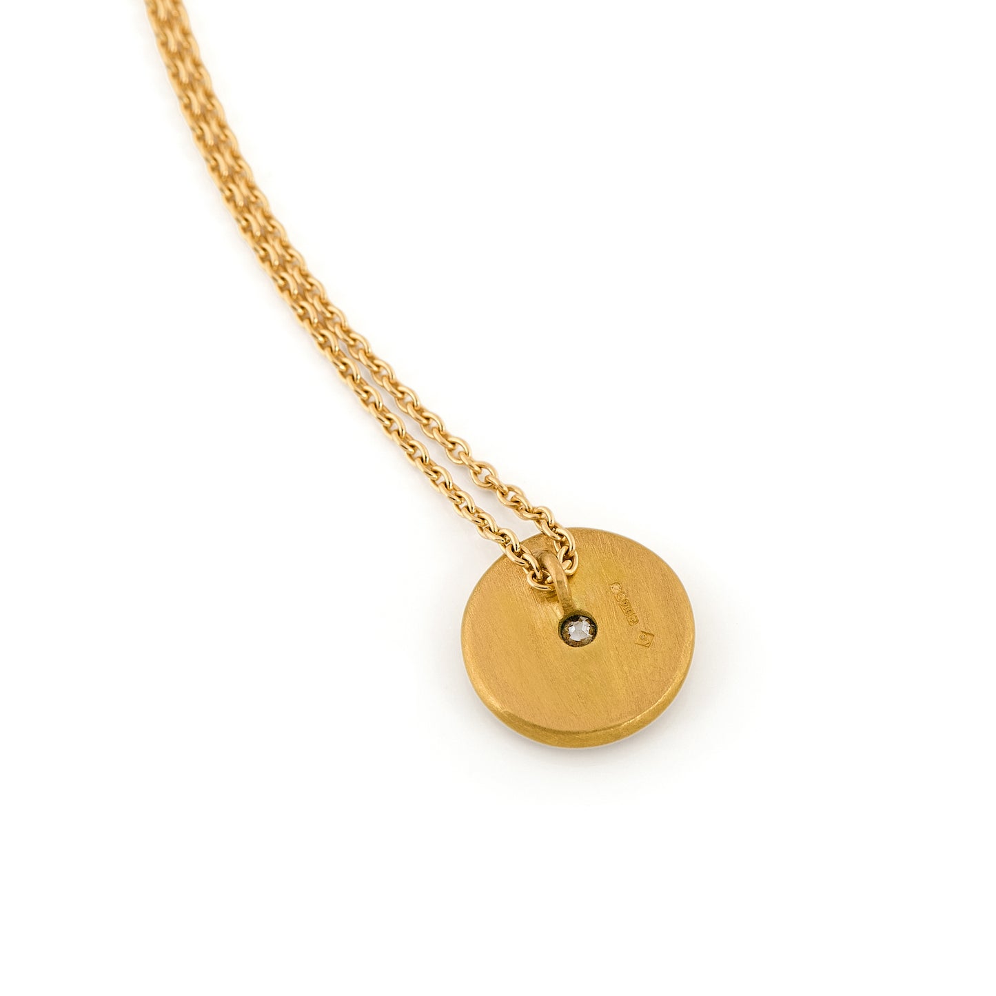 Signet Diamond Pendant Necklace, 22ct Gold