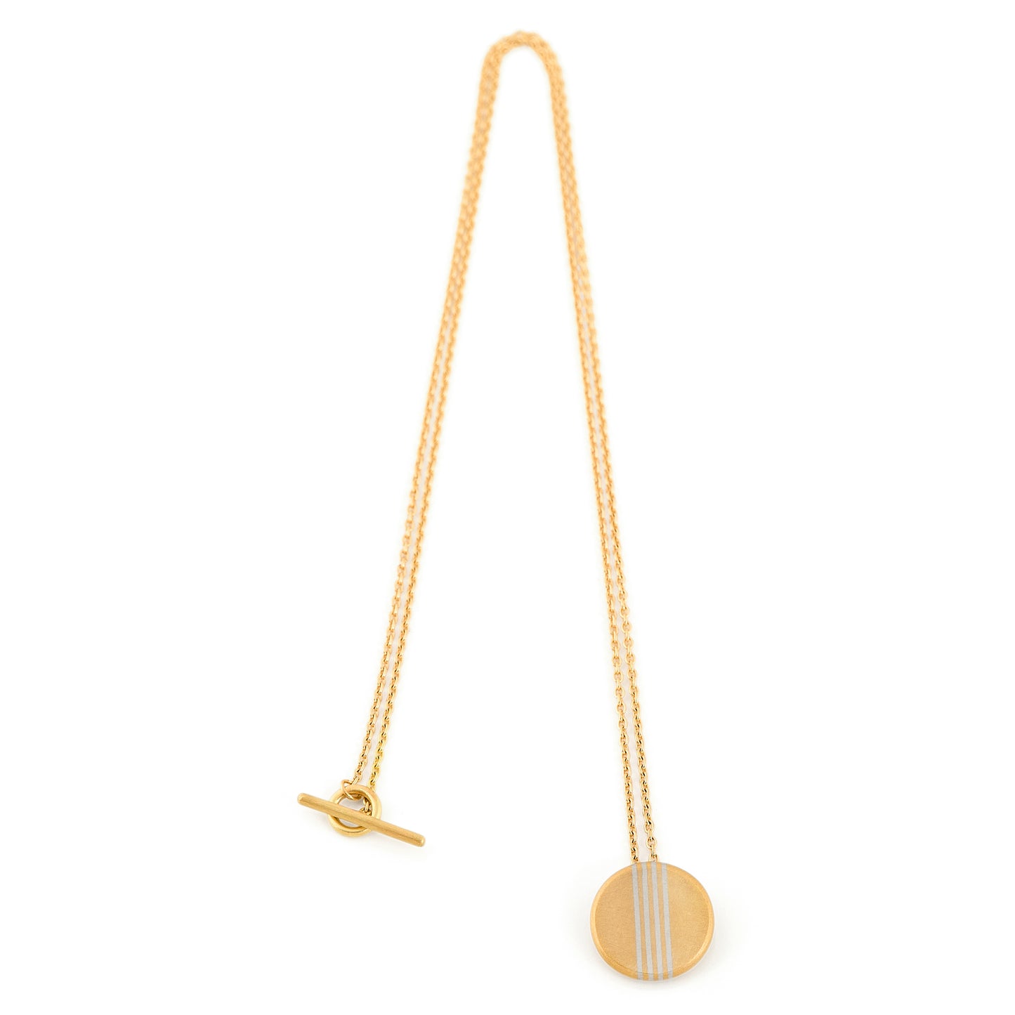 Stripes Pendant Necklace, 22ct Gold & Platinum
