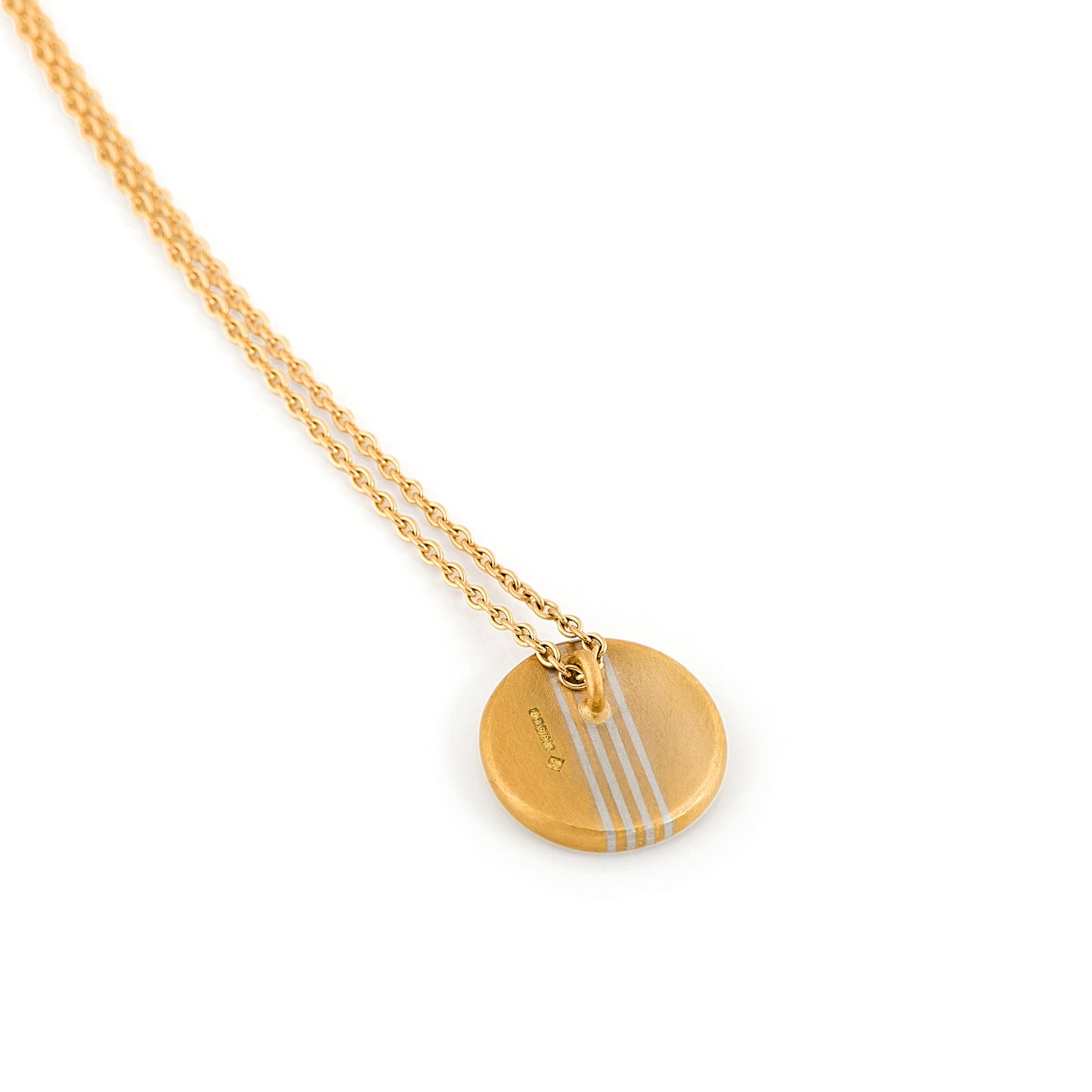 Stripes Pendant Necklace, 22ct Gold & Platinum