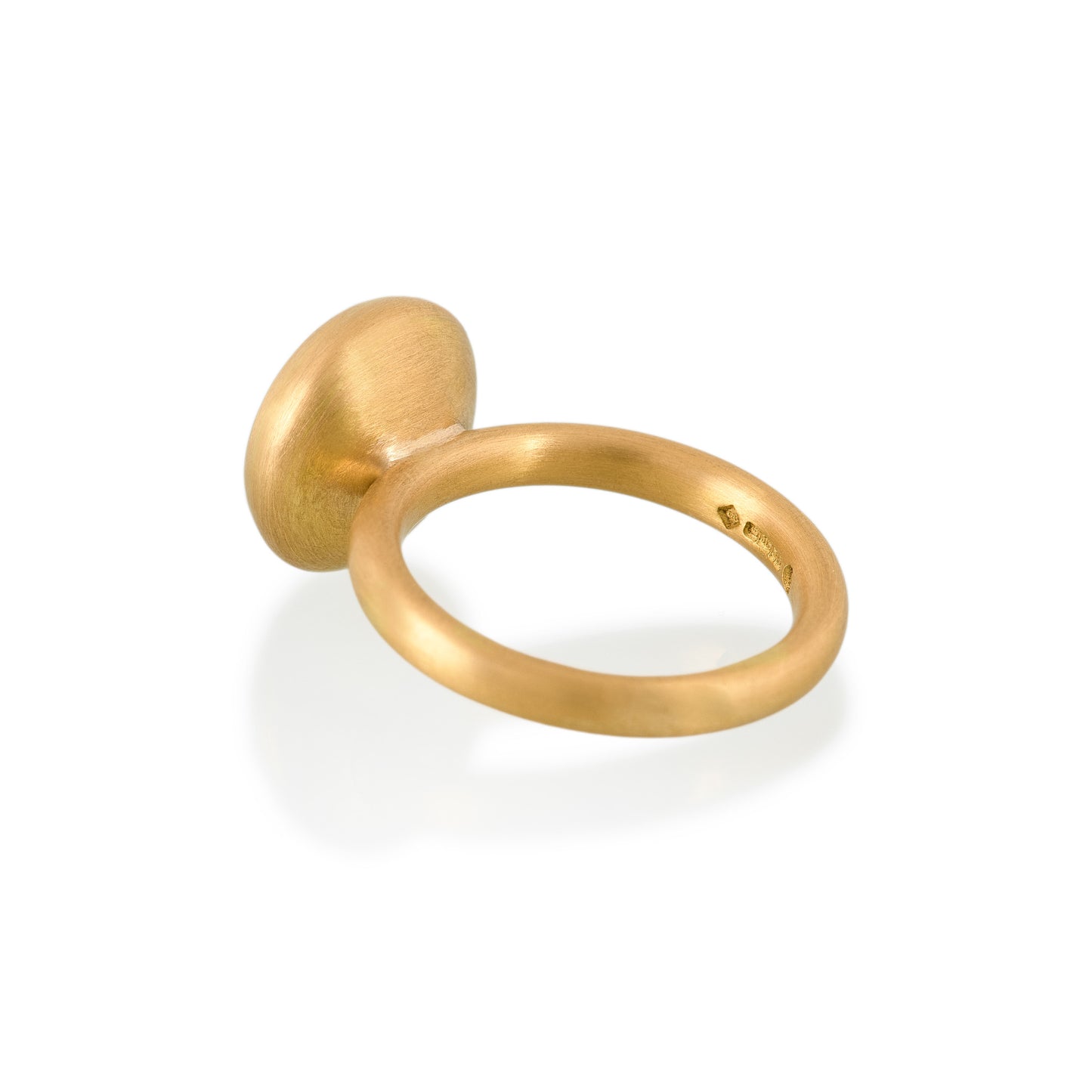 Round Cornelian Ring, 22ct Gold