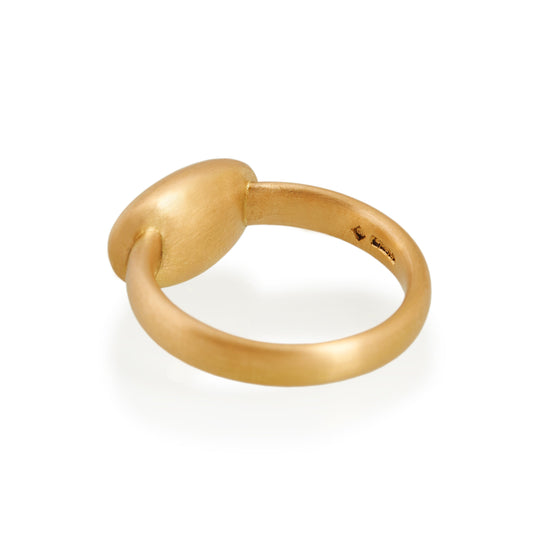 Oval Orange Citrine Ring, 22ct gold