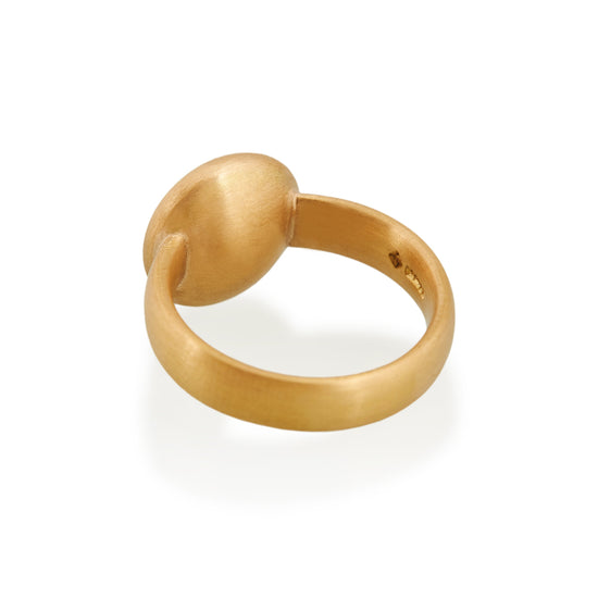 Load image into Gallery viewer, Circular Jade Ring, 22ct Gold
