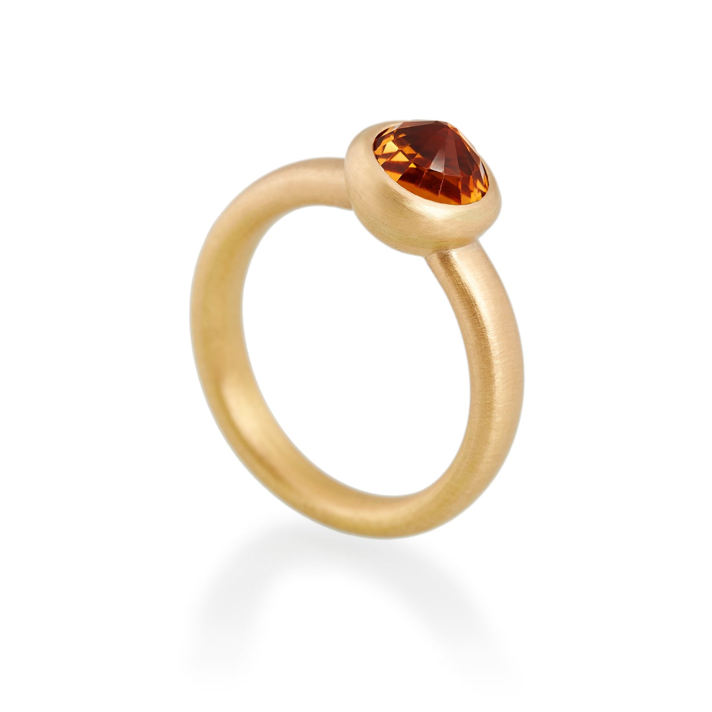 Faceted Citrine Ring, 22ct Gold