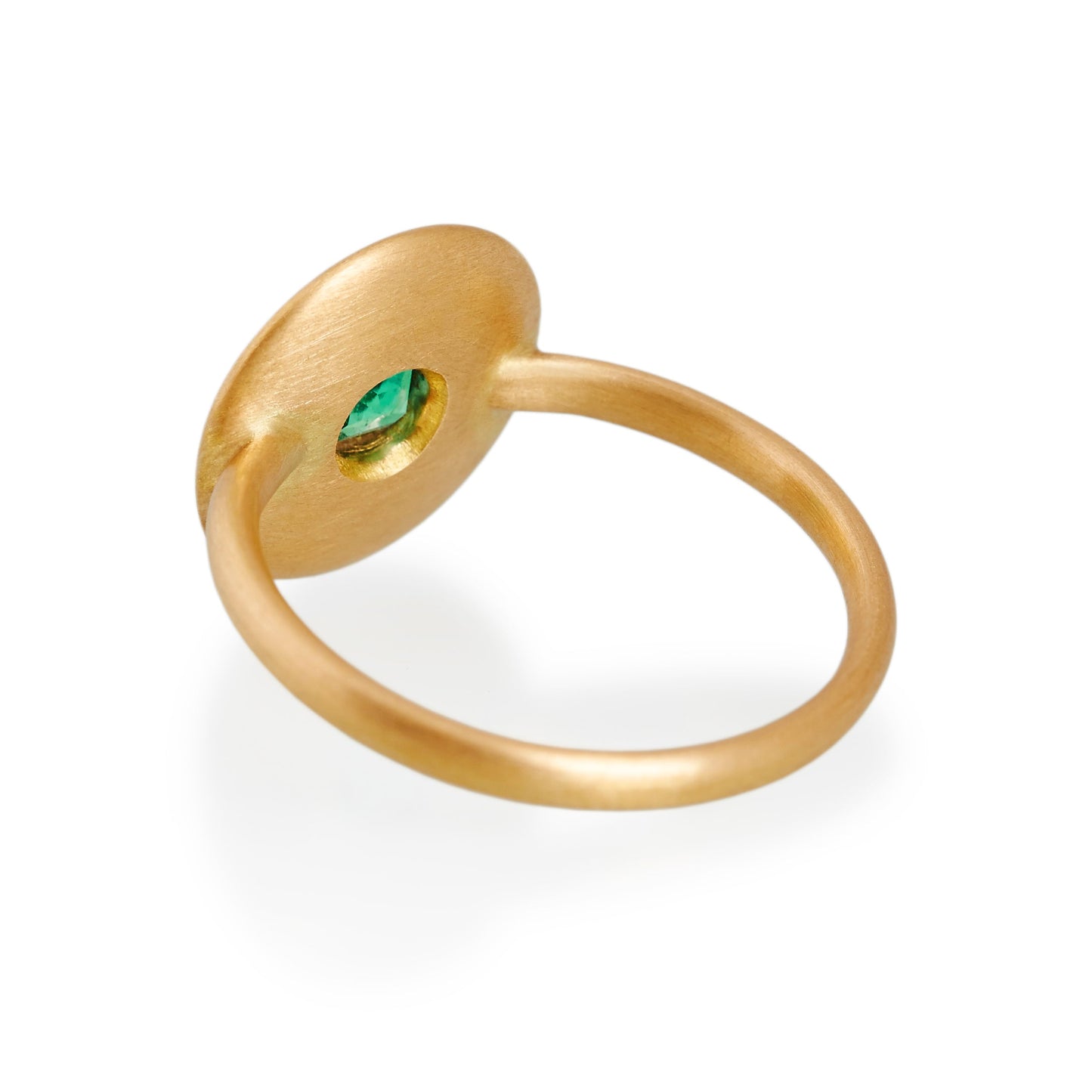 Load image into Gallery viewer, Emerald Disc Ring, 22ct Gold

