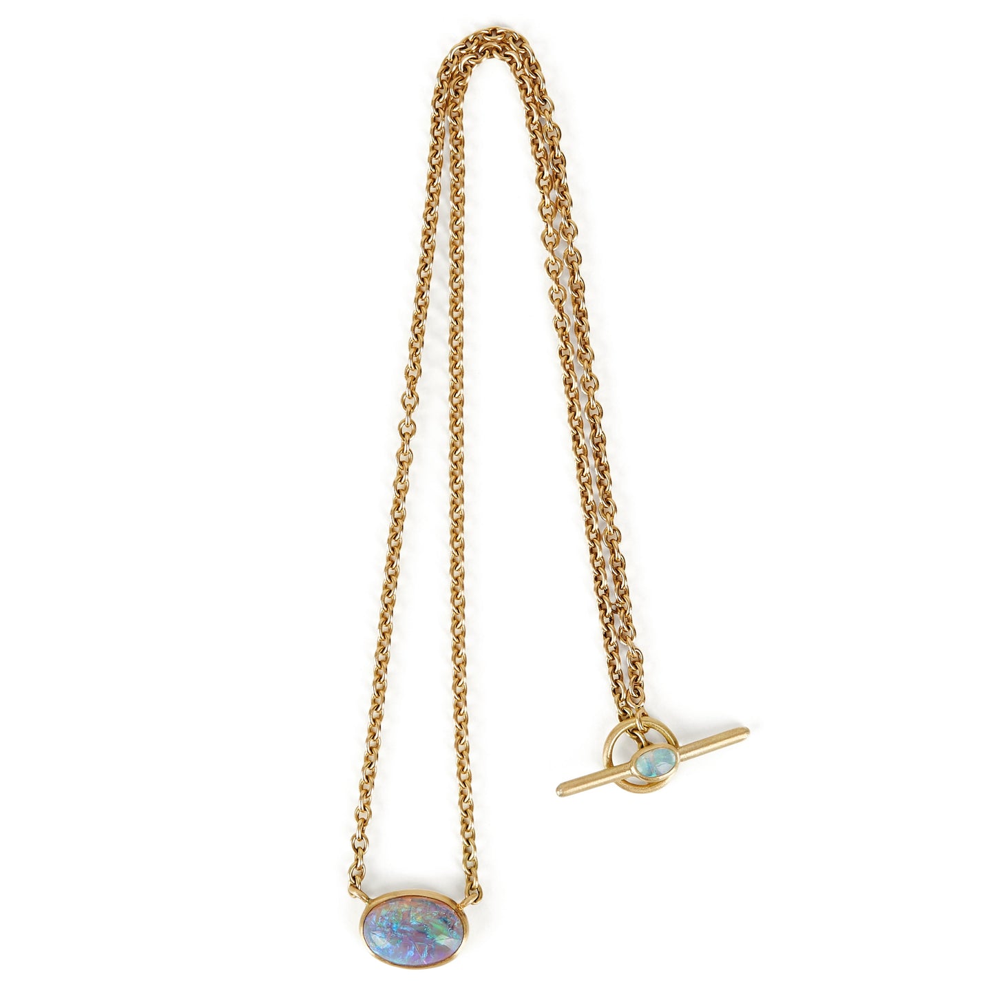 Pear natural opal necklace (6ct) - Von Treskow