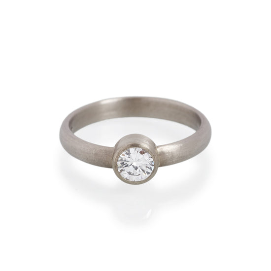Brilliant Cut Diamond Ring, 18ct White Gold