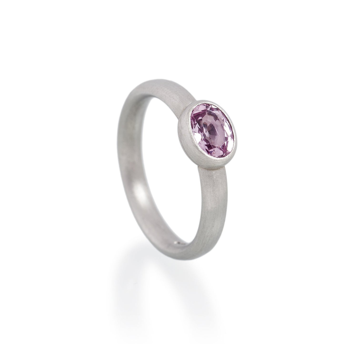 Load image into Gallery viewer, Pink Topaz Ring, Platinum
