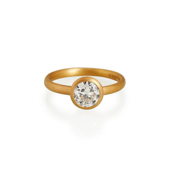 Load image into Gallery viewer, Old Brilliant Cut Diamond Ring, 22ct gold
