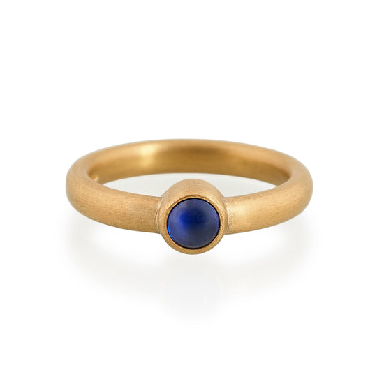 Buy Raviour Lifestyle Natural cabochon oval Blue Sapphire ring with  beautiful color Neelam Stone gold plated adjustable ring for men women at  Amazon.in