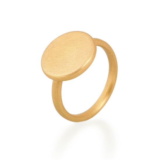 Circular Signet Ring, 22ct Gold