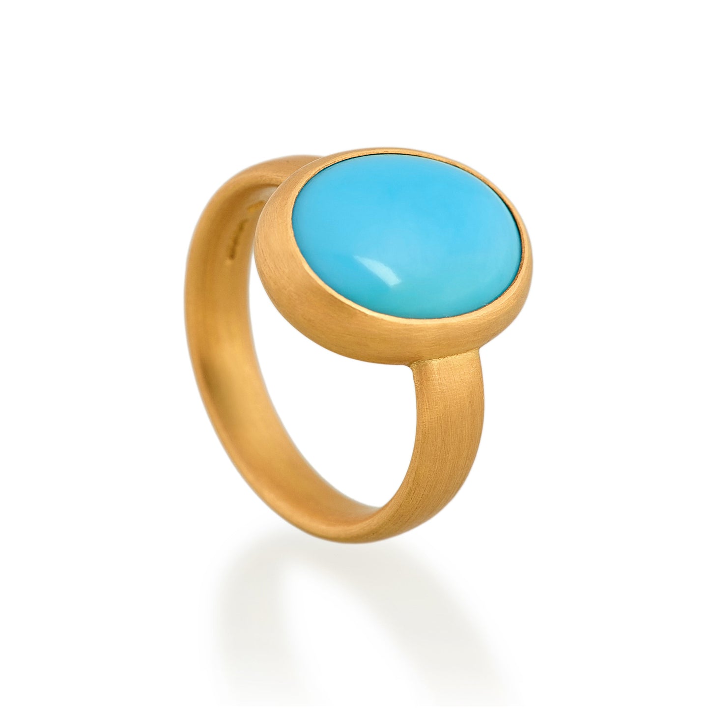 Load image into Gallery viewer, Oval Turquoise Ring, 22ct Gold
