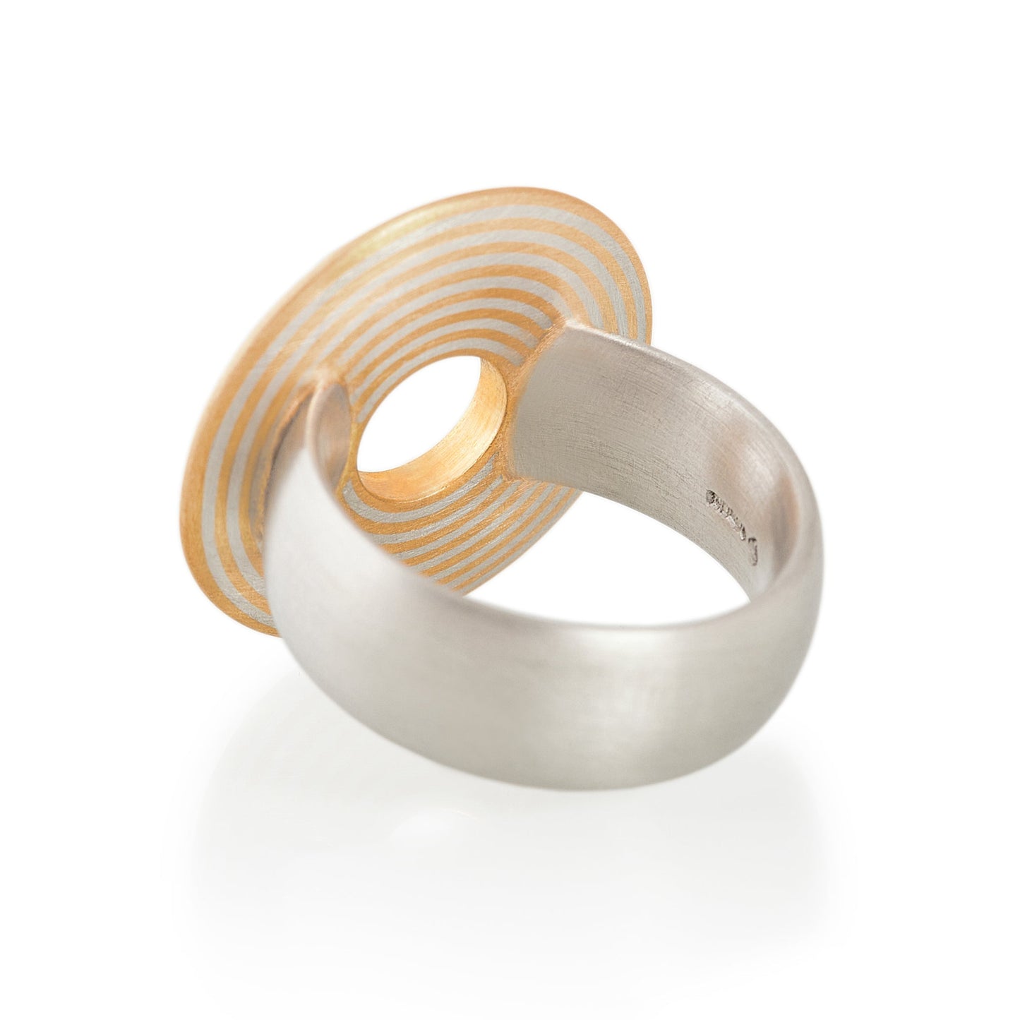 Load image into Gallery viewer, Concentric Circle Ring, Platinum &amp;amp; 22ct Gold
