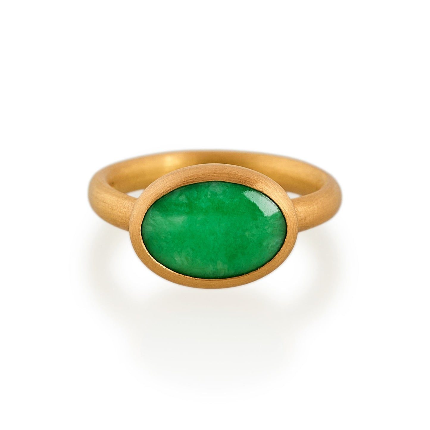 Oval Jade Ring, 22ct gold